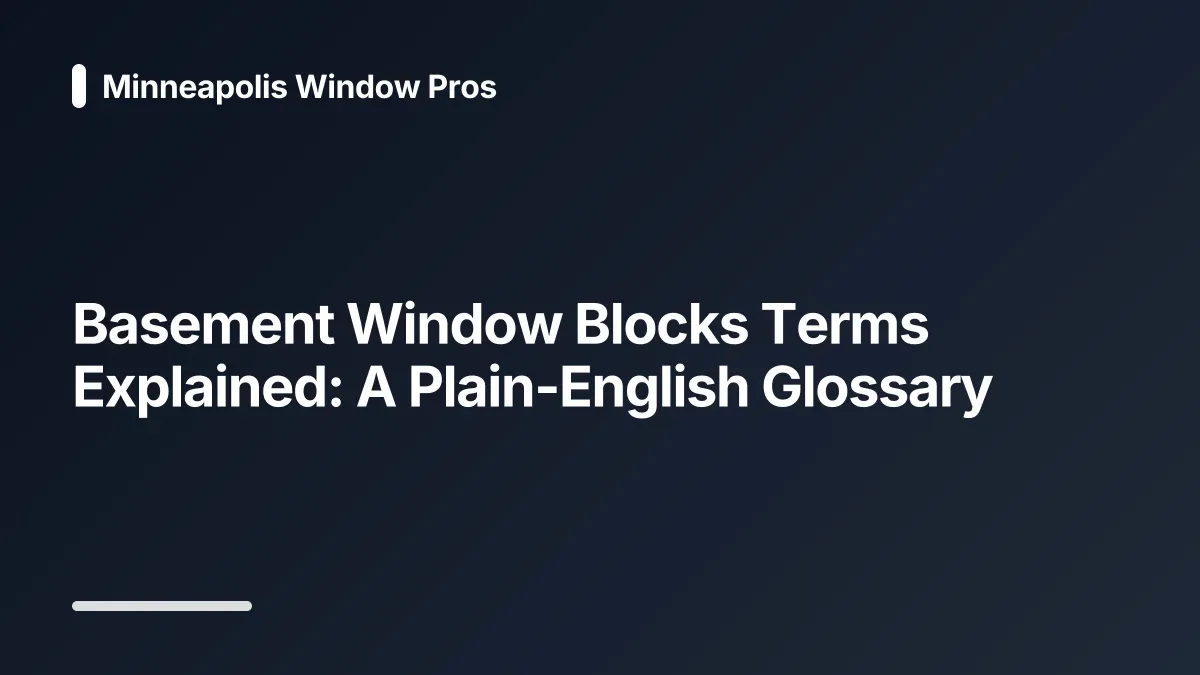 basement window blocks glossary