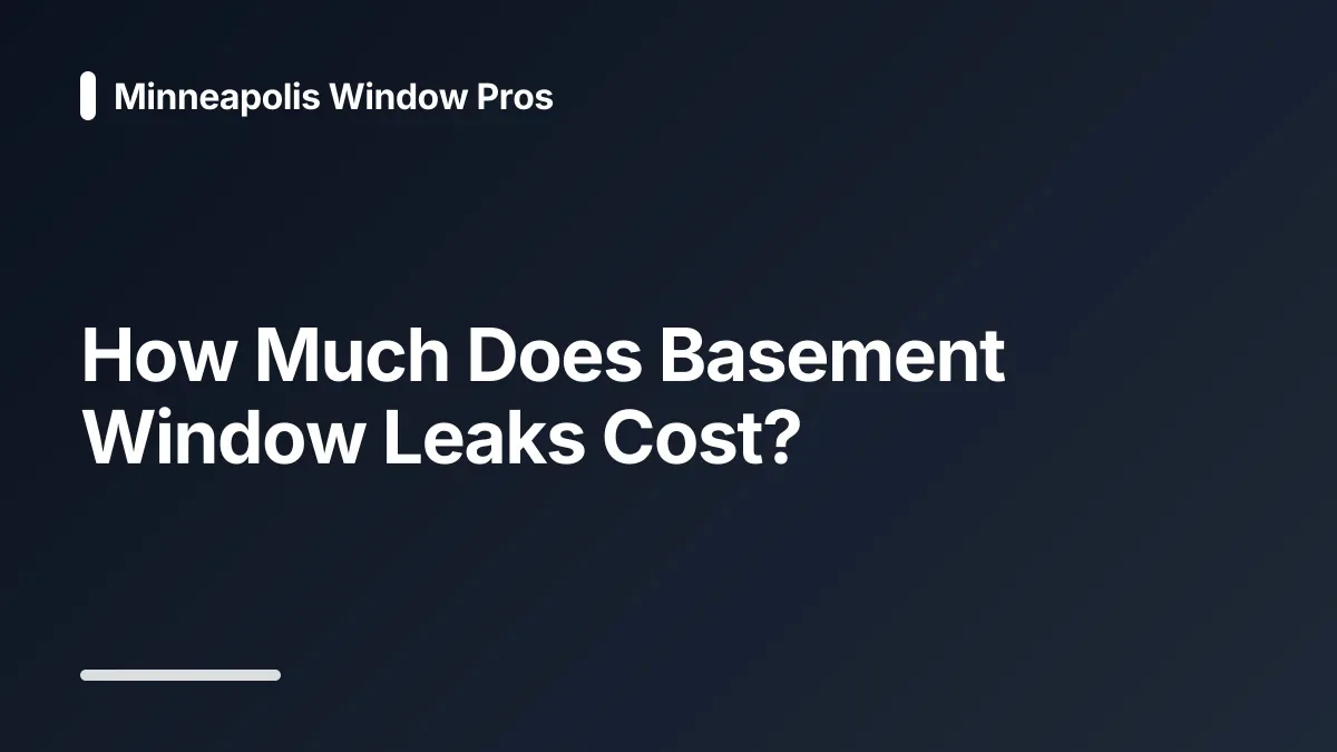 window leak repair cost