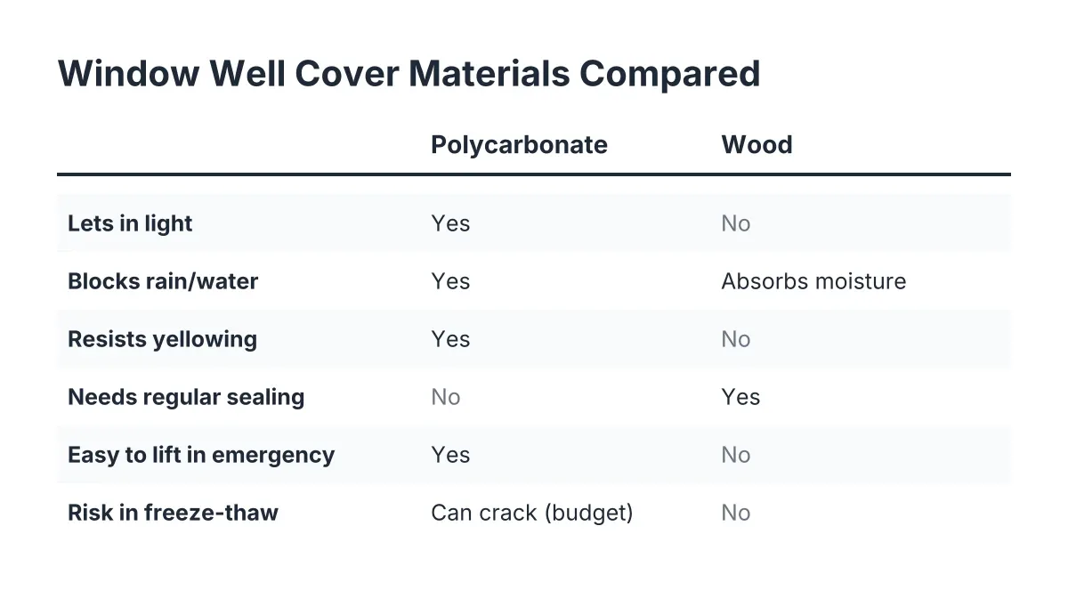 window well covers
