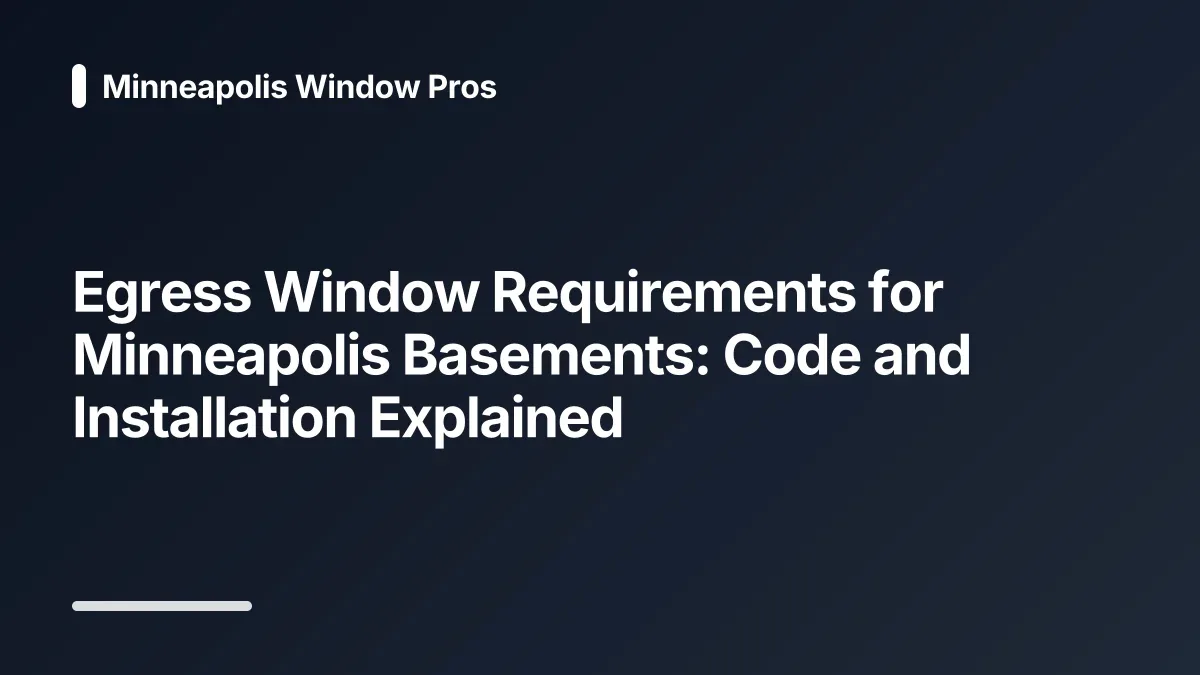 egress window